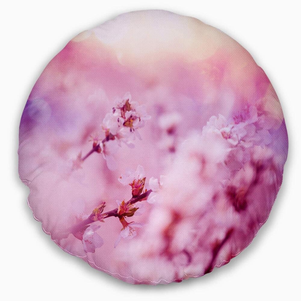6432 Designart Close Up View of Blossoming Cherry' Floral Throw Living
